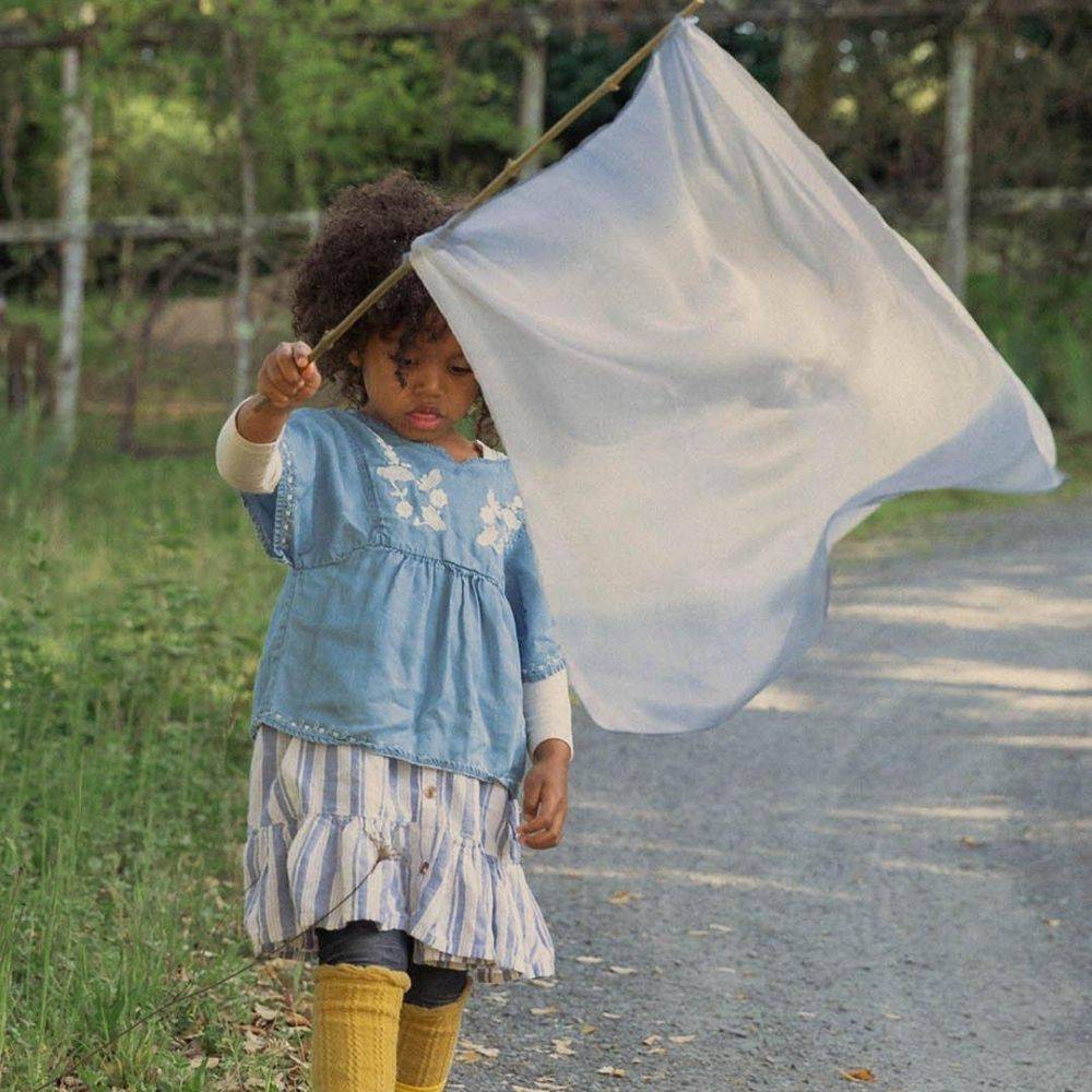 Earth Mini Play Silk - Stone - Sarah's Silks - Bella Luna Toys