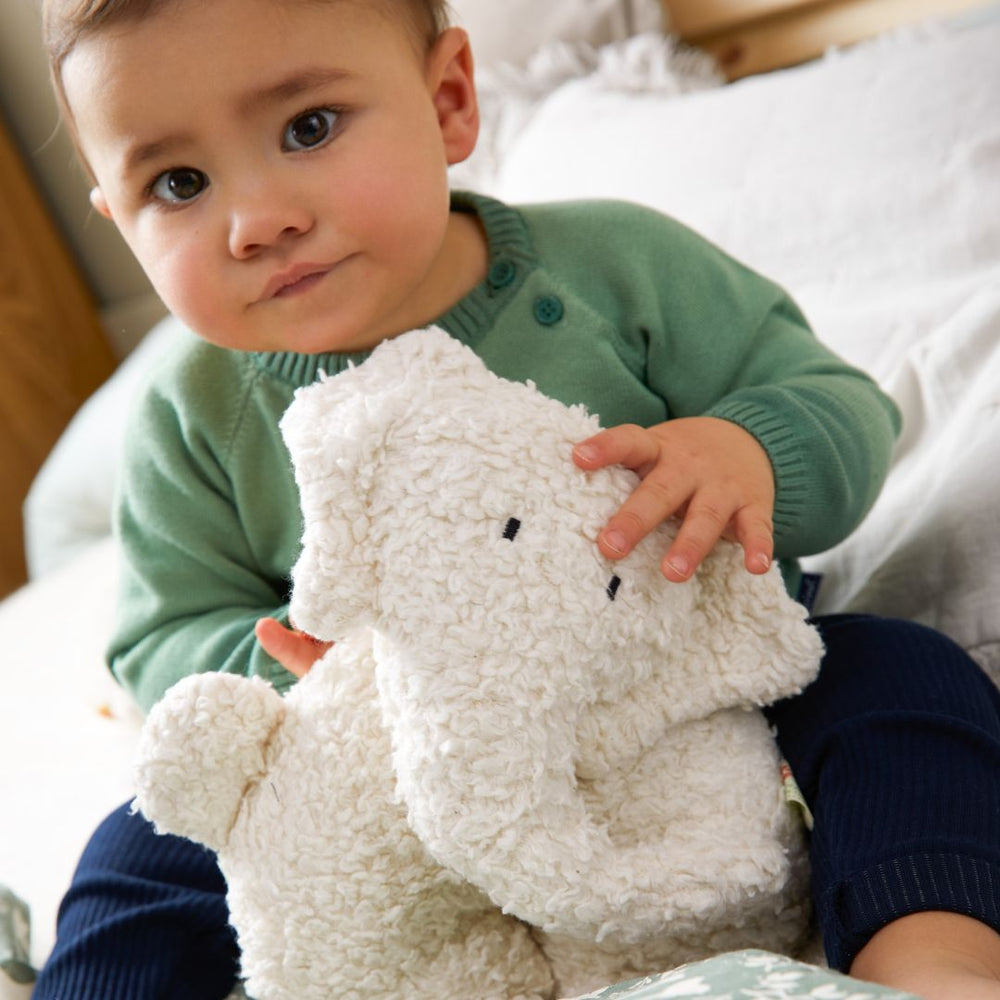 Effie-Flat Organic Stuffed Elephant | Soft Baby Toy | Bella Luna Toys