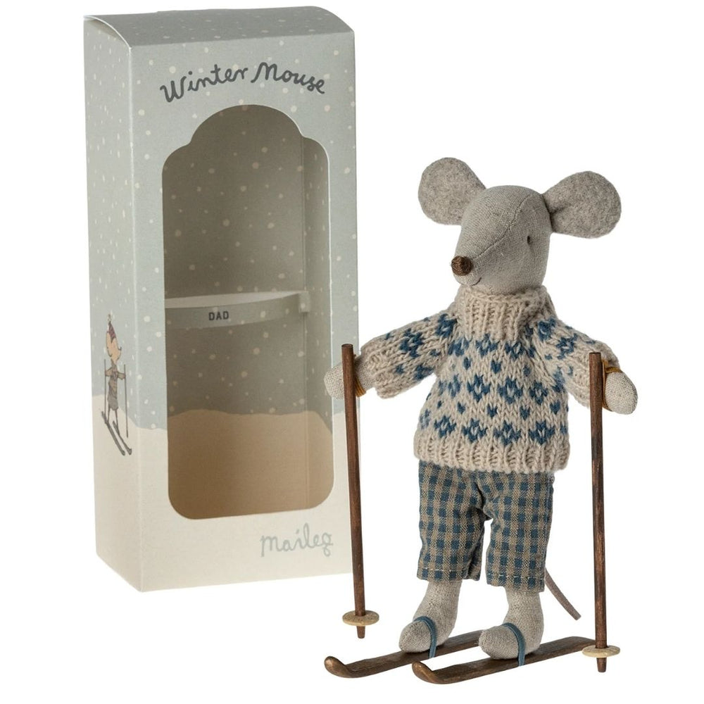 Maileg Winter Mouse Dad- Stuffed Animals- Bella Luna Toys