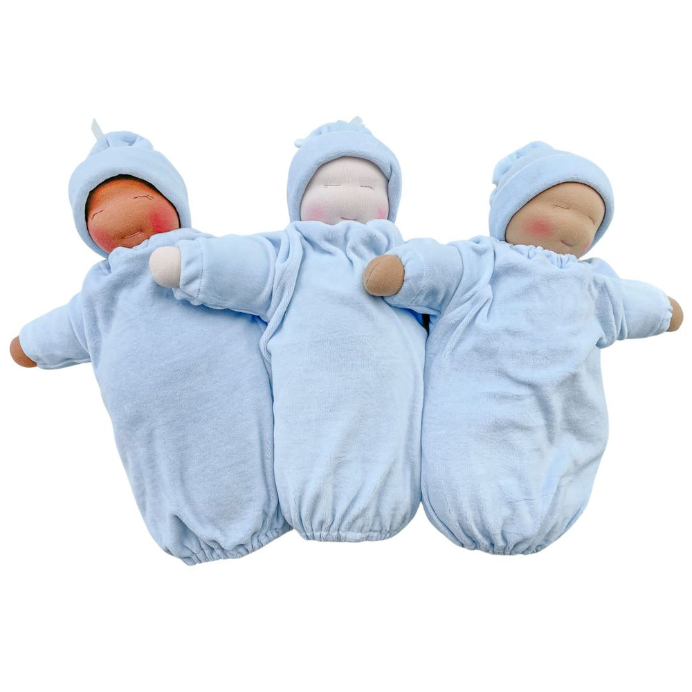 Mary Hirst Jones Heavy Baby in Blue Bunting with Light Skin Tone- Waldorf Dolls-Bella Luna Toys