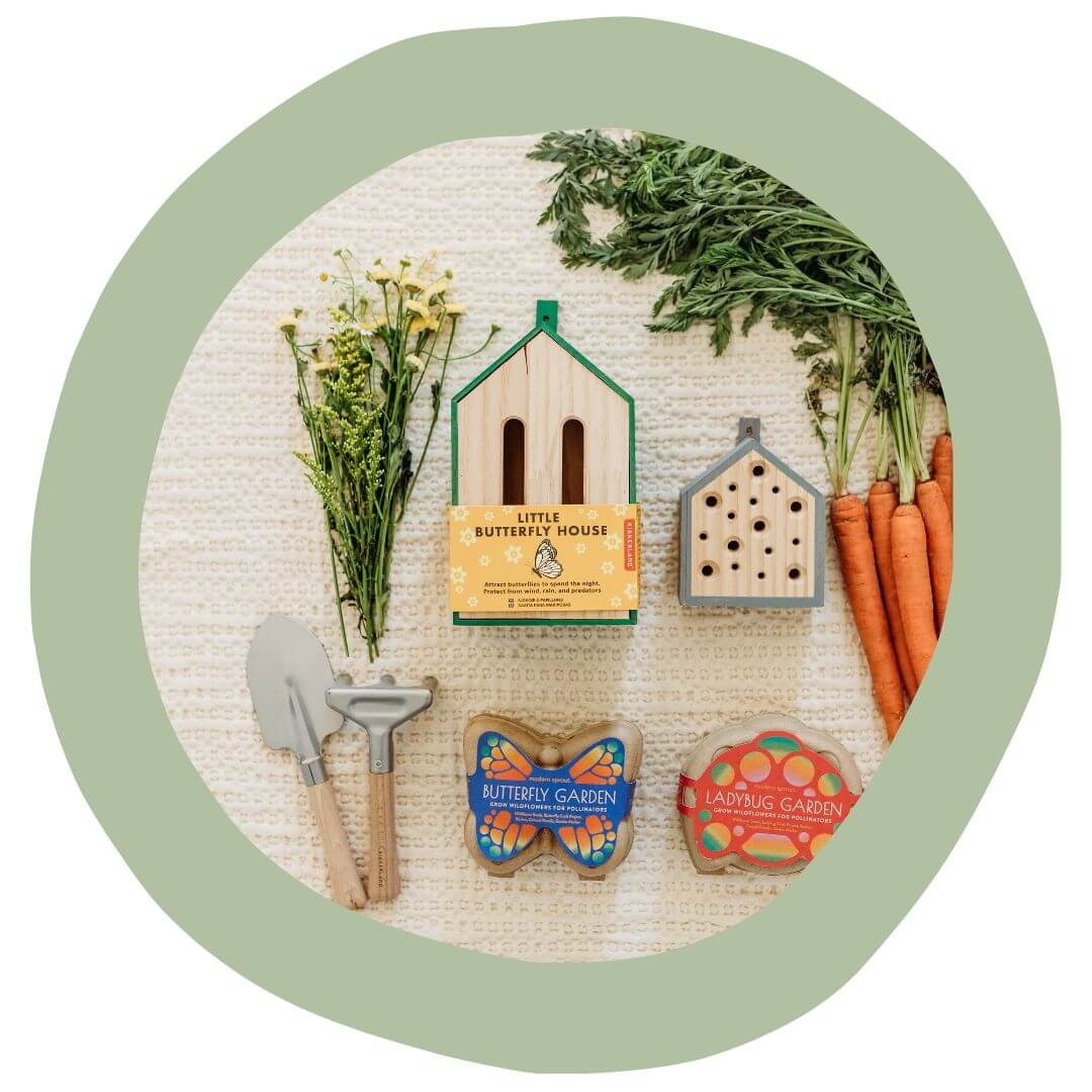 Outdoor Toys - Child playing with a toy boat with a leaf sail