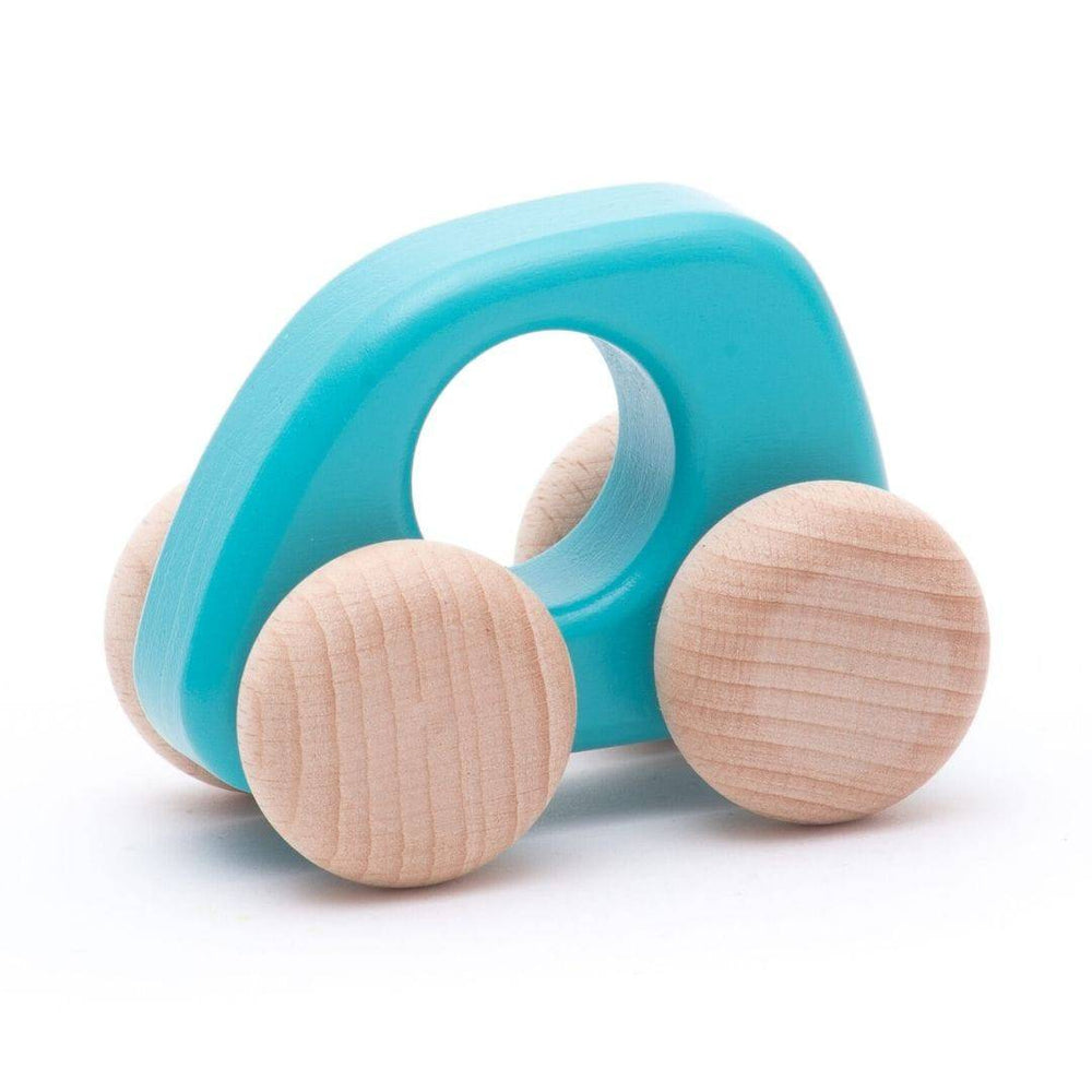 Teal Mini Wooden Car