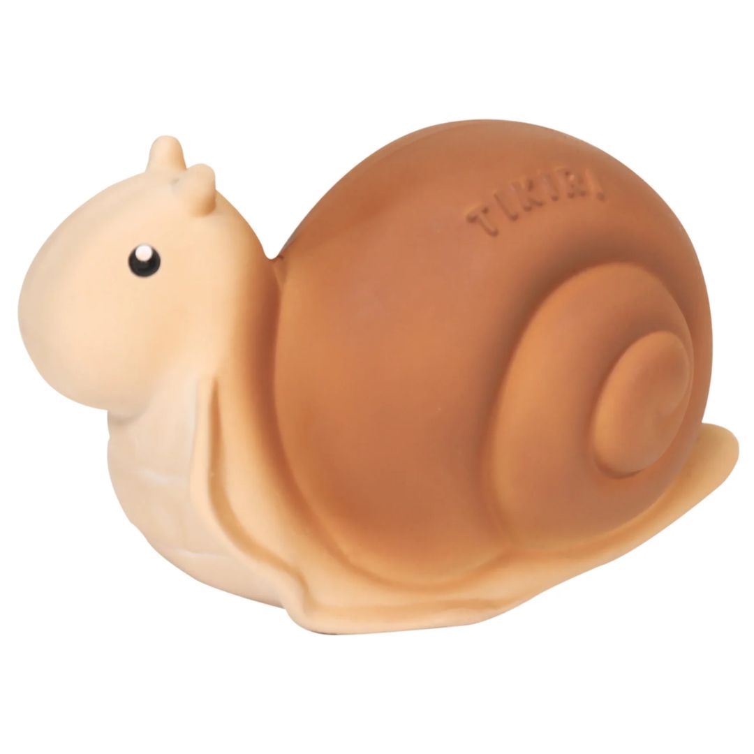 Tikiri Snail Natural Rubber Teether- Bath Toys, Teethers, and Rattles- Bella Luna Toys