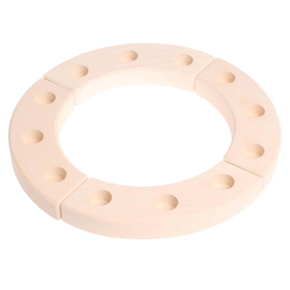 Grimm's Spiel & Holz | White Waldorf Birthday Ring | Bella Luna Toys