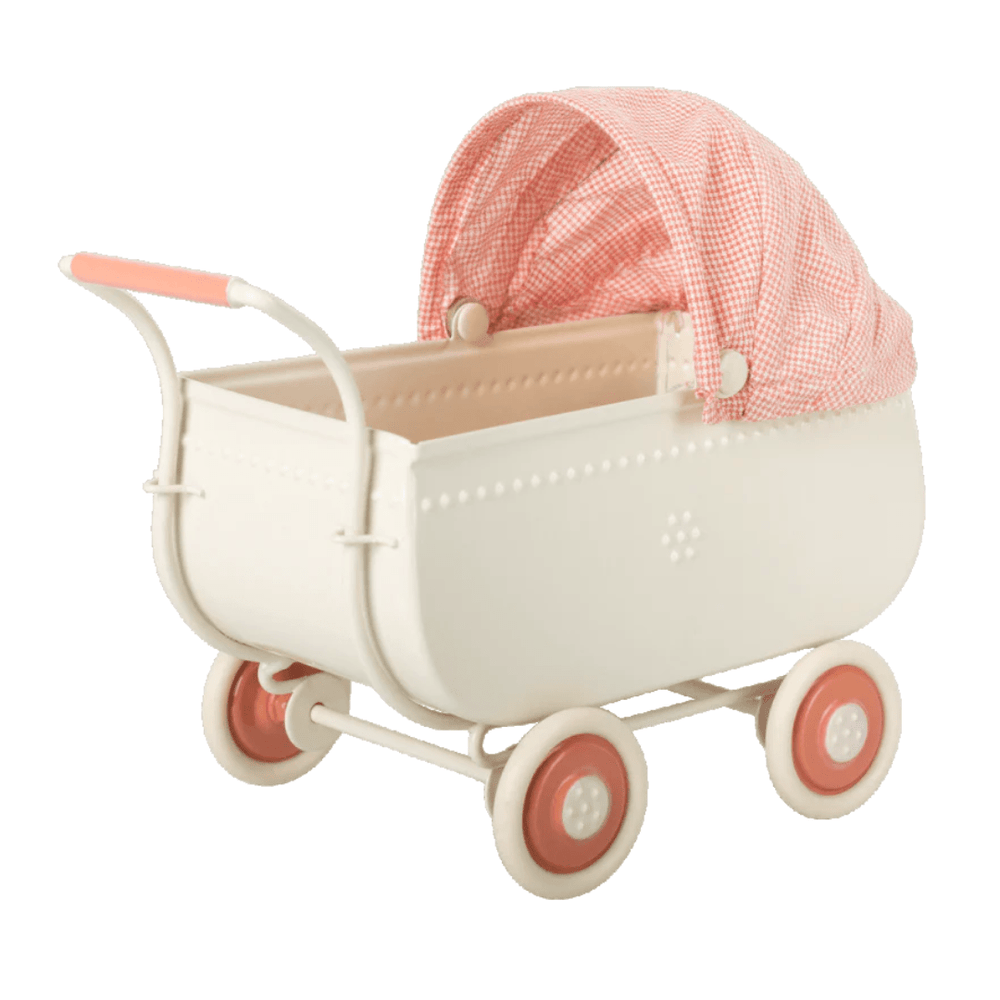 Maileg Coral Pram Carriage and Micro Bunny - Stuffed Animals - Bella Luna Toys